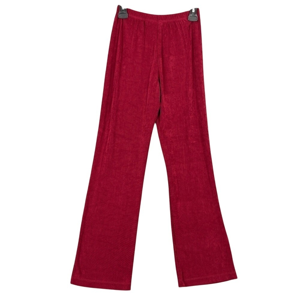 Chicos Travelers Wide Leg Pull On Dress Pants Womens 6 Stretch Comfort Modern